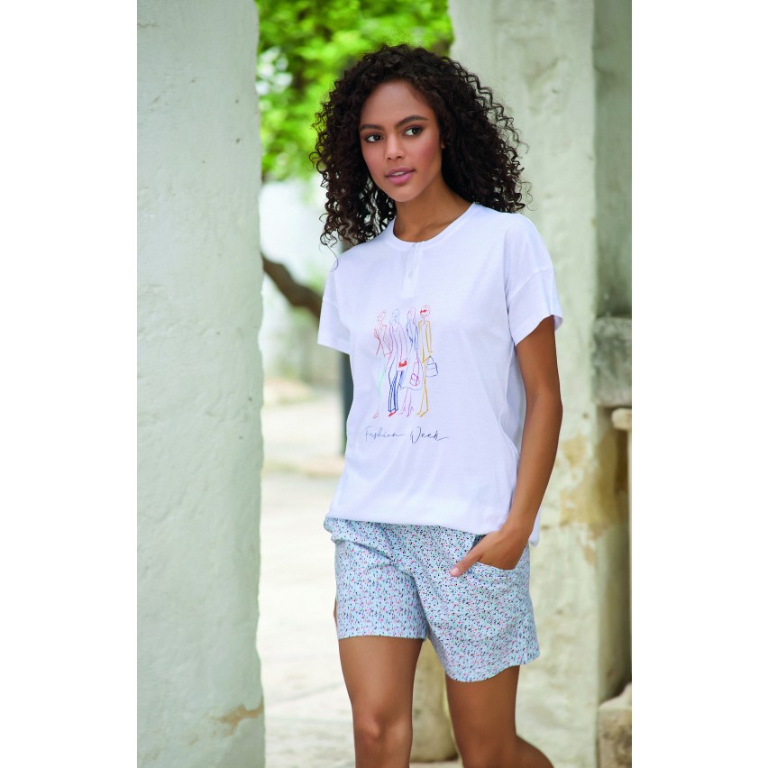 Pigiama donna Jadea corto estivo cotone 3171