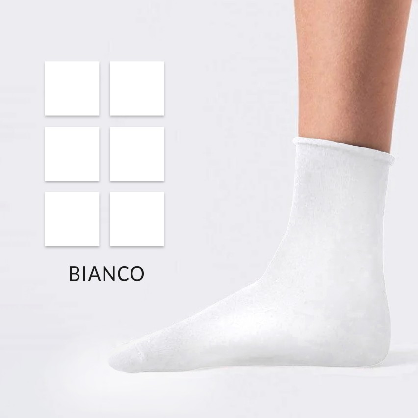 Calze donna invernali Meritex 3326 corte senza polsini 6 paia