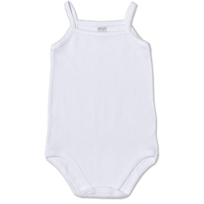Body neonato bimba Ellepi 3624 spalla stretta cotone 3pz