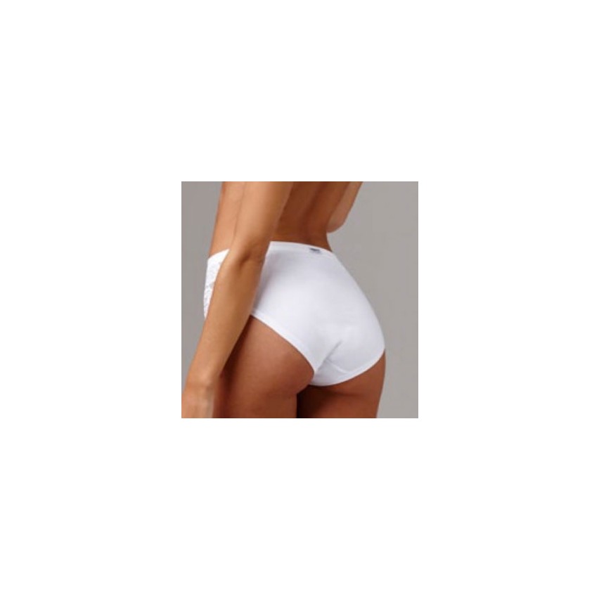 Slip donna Lovelygirl 3665 in cotone e pizzo 3 pezzi