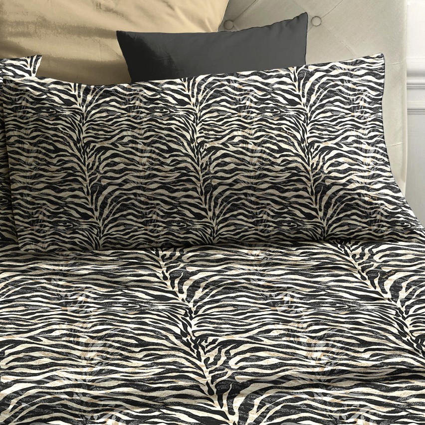 Completo Letto Matrimoniale zebrato in cotone Medeleine Laura Biagiotti 