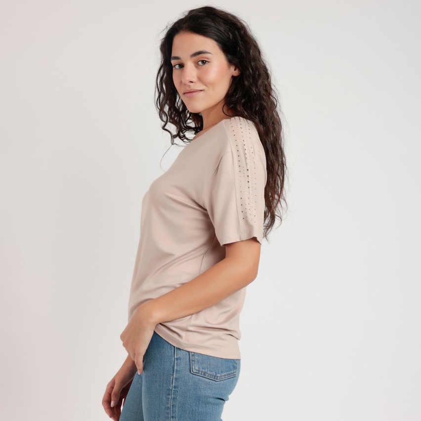 Maglia donna con strass in viscosa Admas 43628