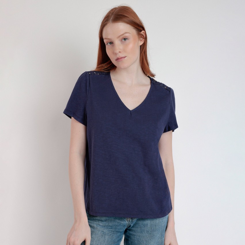 Maglia Donna 100% Cotone ricamo sul retro Admas 43629