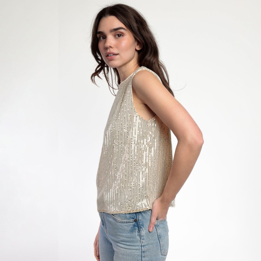 Maglia con paillettes piccole Admas 43632