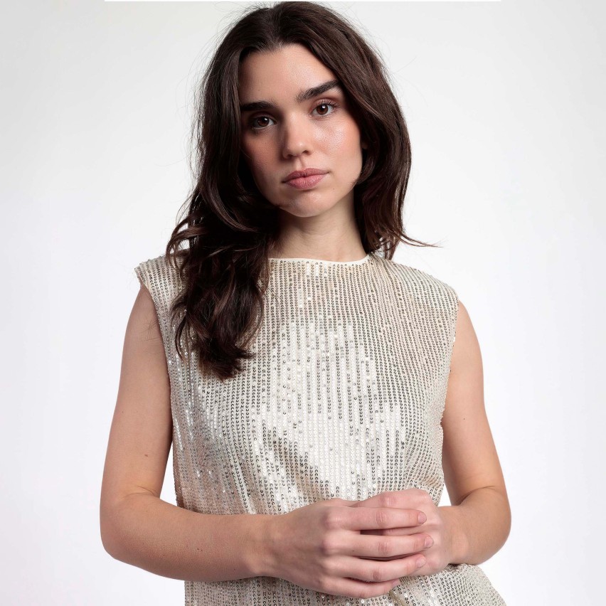 Maglia con paillettes piccole Admas 43632
