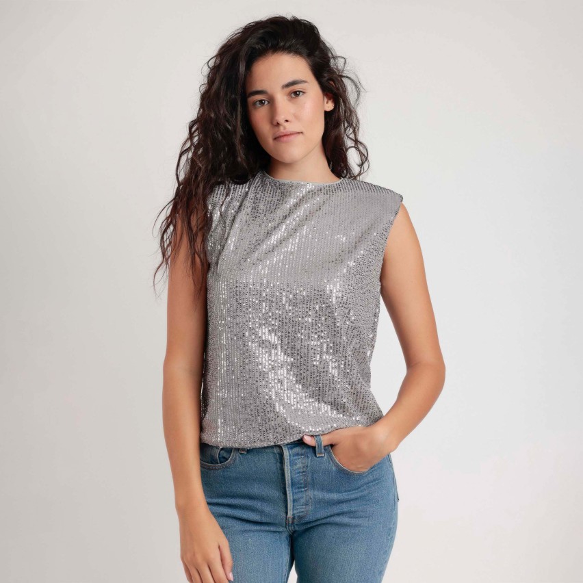 Maglia con paillettes piccole Admas 43632