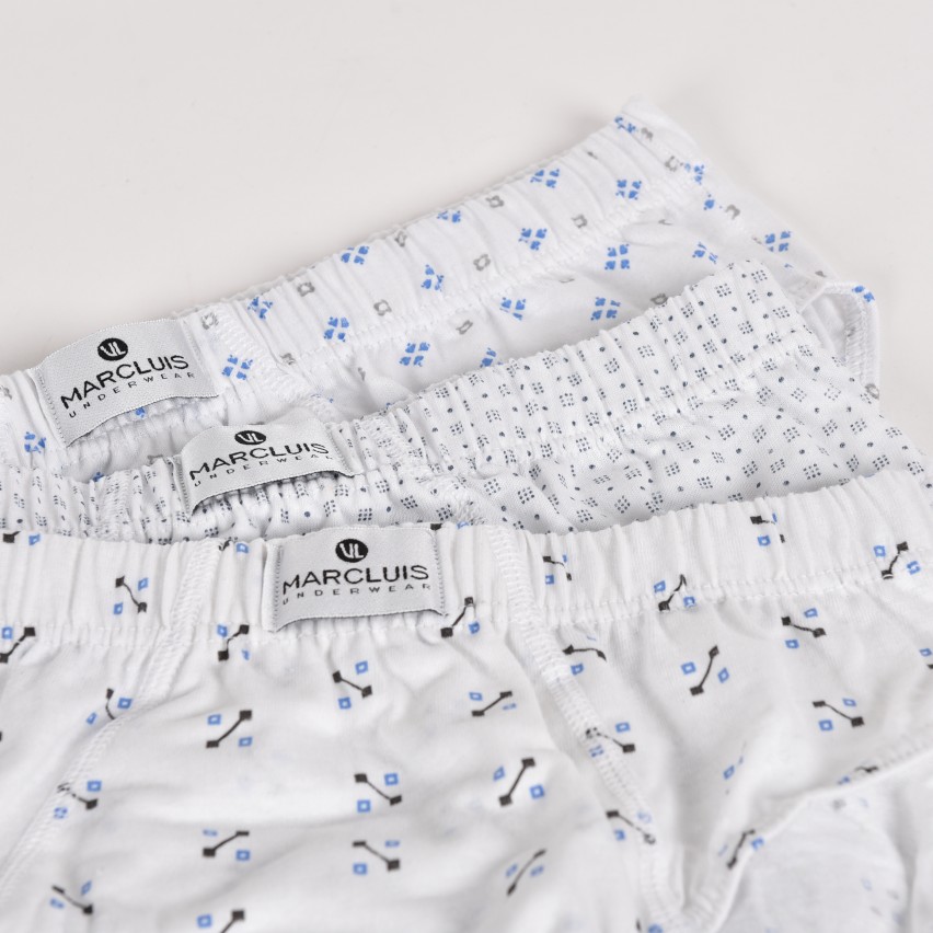 Slip uomo Marc Luis 453 bianco a fantasia cotone 6 pezzi