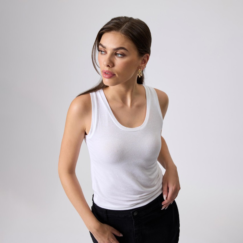 Canotta Donna in modal e lino Jadea 4631