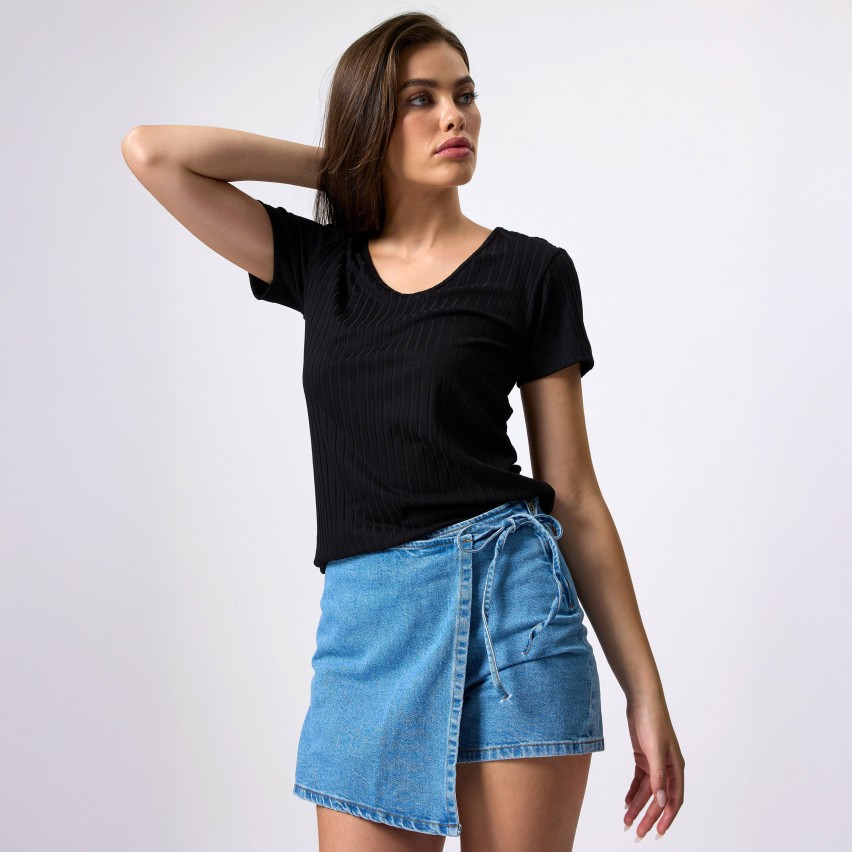 Maglia donna viscosa a costine Jadea 4761