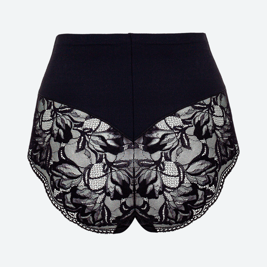 Guaina vita alta donna Spiman Leila contenitiva microfibra e pizzo