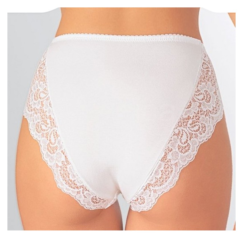 Slip midi donna Jadea 530 cotone e pizzo 3 pz