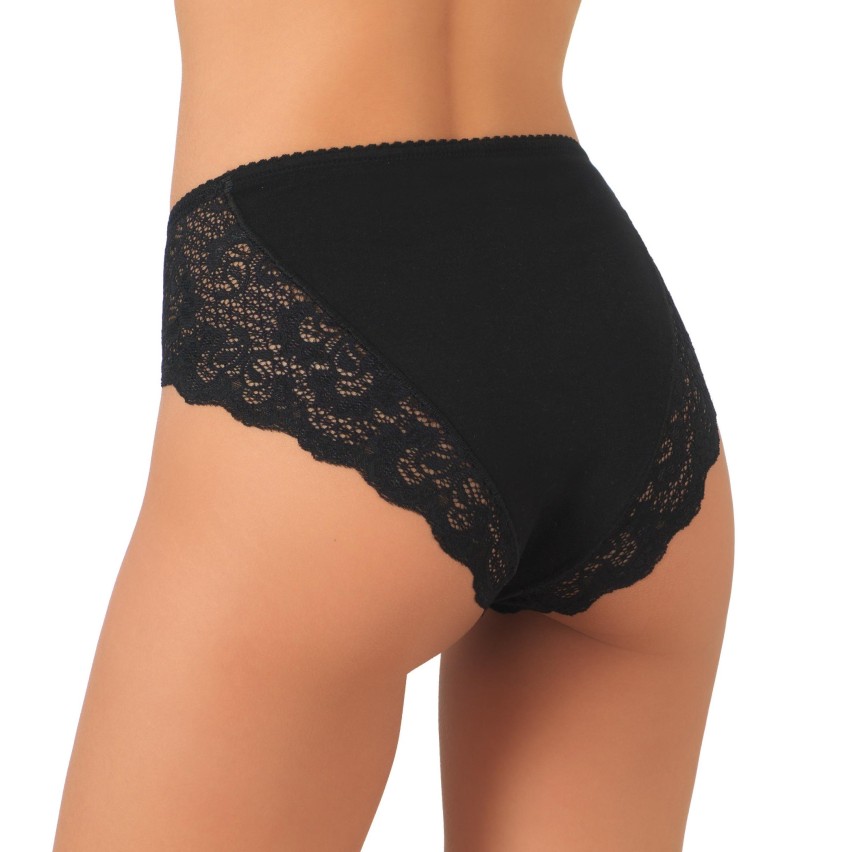 Slip midi donna Jadea 530 cotone e pizzo 3 pz