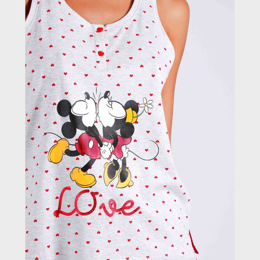 Disney Topolino Pigiama lungo un pezzo unico, vello di corallo, taglia