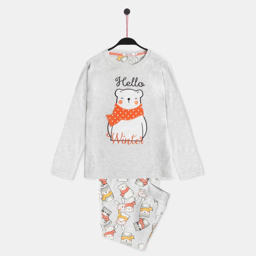 Set Pigiama Tinta Unita In Cotone