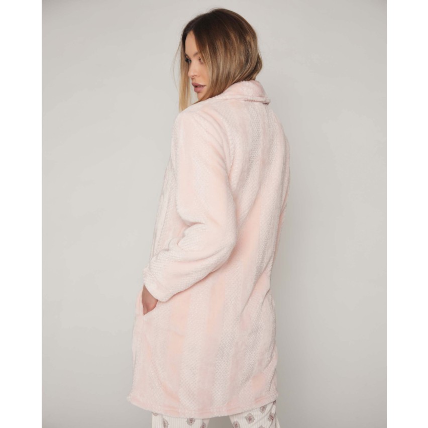 Vestaglia Bambina In Pile Full Print | Giacca Da Casa Con Cappuccio - Foto 5