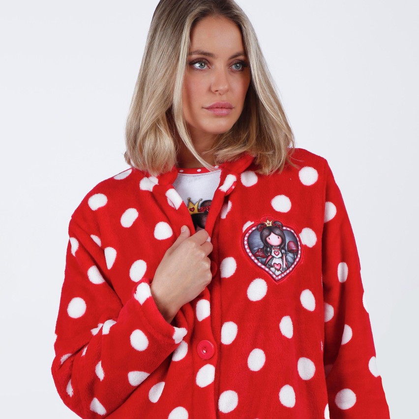 Vestaglia donna Santoro Gorjuss 57538 caldo pile coral