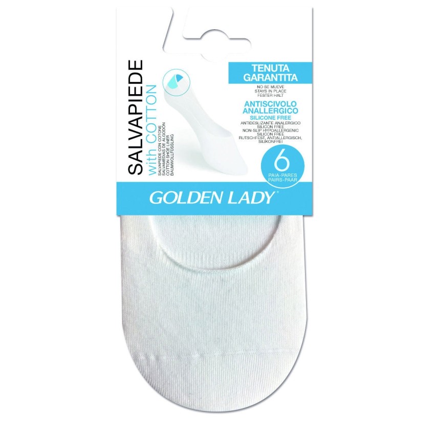 Salvapiedi Golden lady cotton con silicone 6 paia