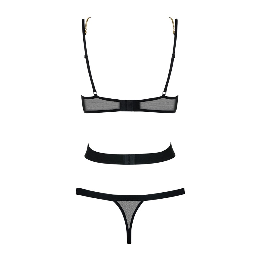Sexy Body Obsessive Bondy Teddy con cinghie nero 