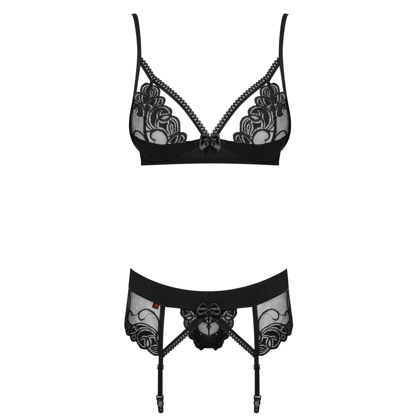 Sexy set Obsessive wonderia reggiseno perizoma reggicalze 3 pz.