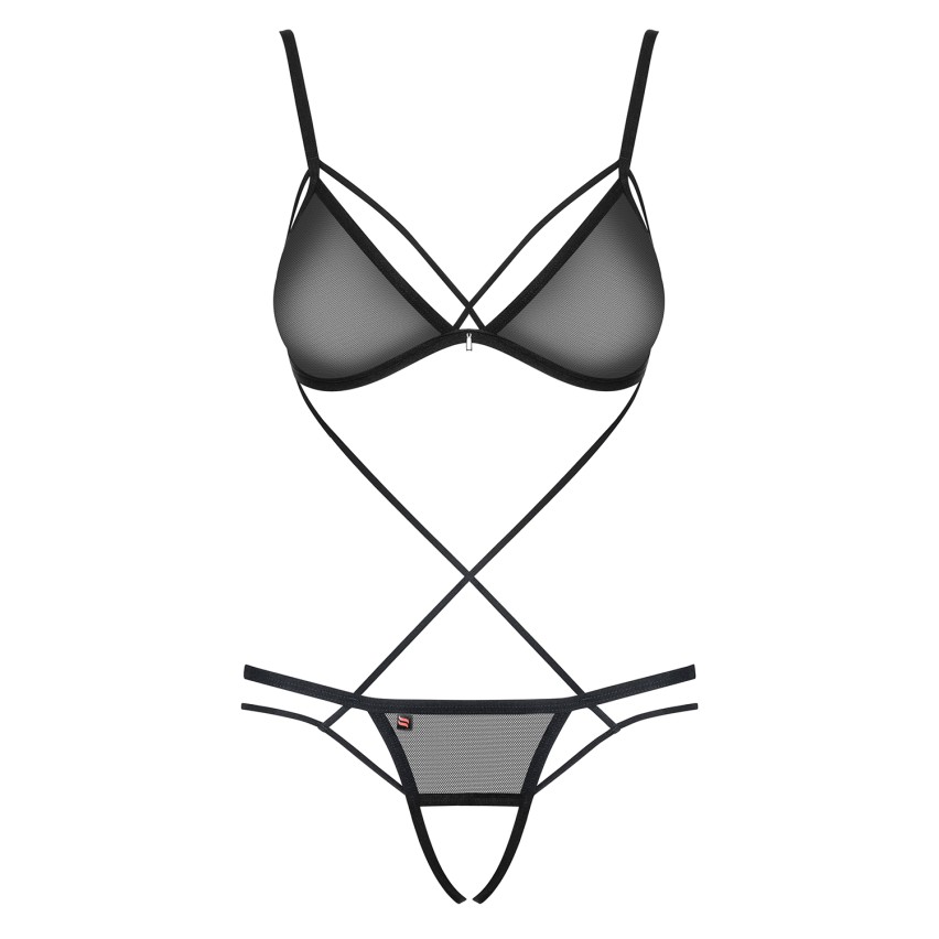Body a stringhe aperto sexy Obsessive 875-ted-1