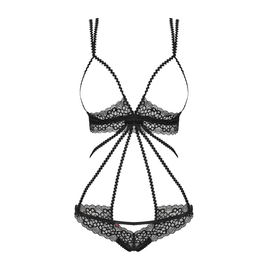 Sexy body perizoma con cinghie Obsessive Liferia Cupless Teddy