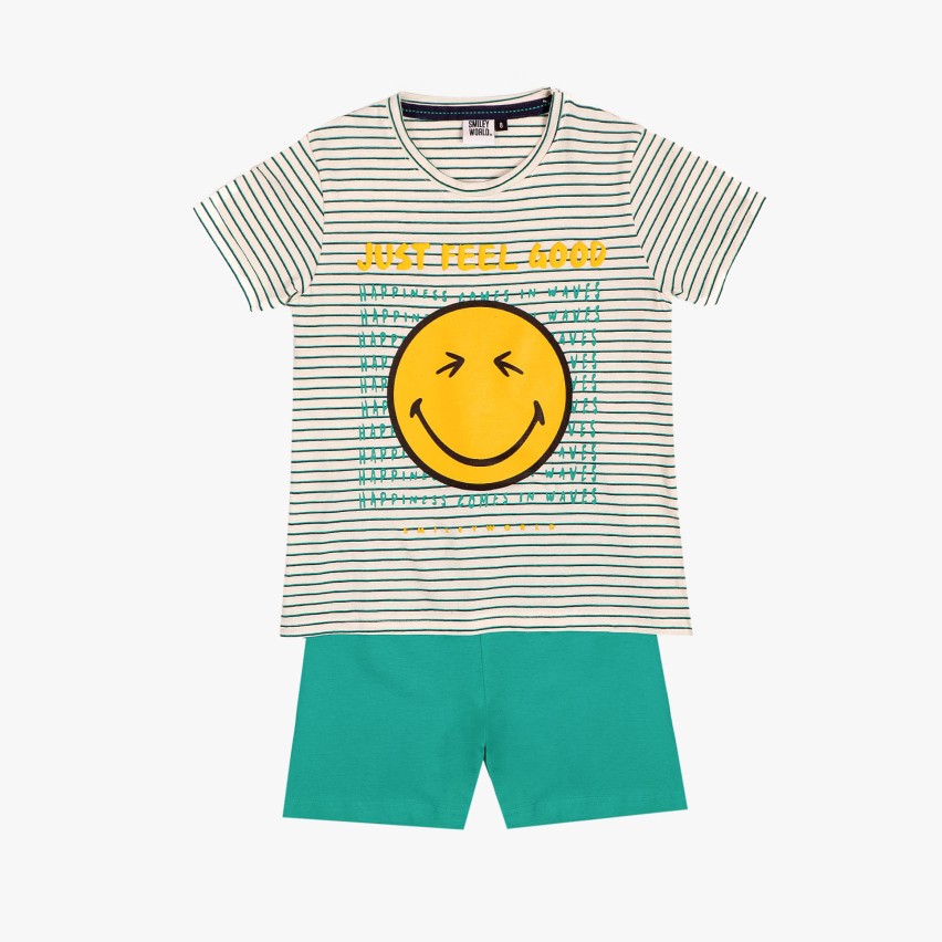 Pigiama bambino Smiley 60998 rigato 100% cotone