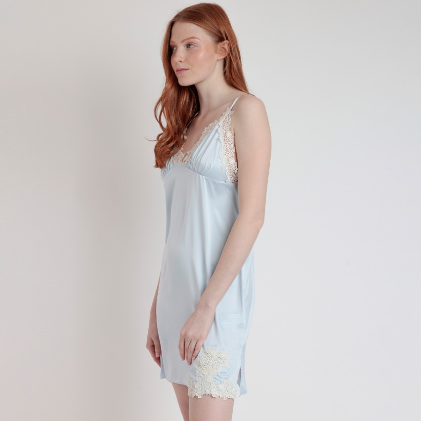 Camicia da notte con scollo in pizzo Admas 61395