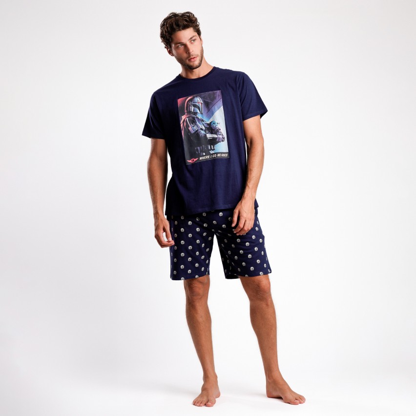 Pigiama uomo estivo Star Wars 62484 100% cotone