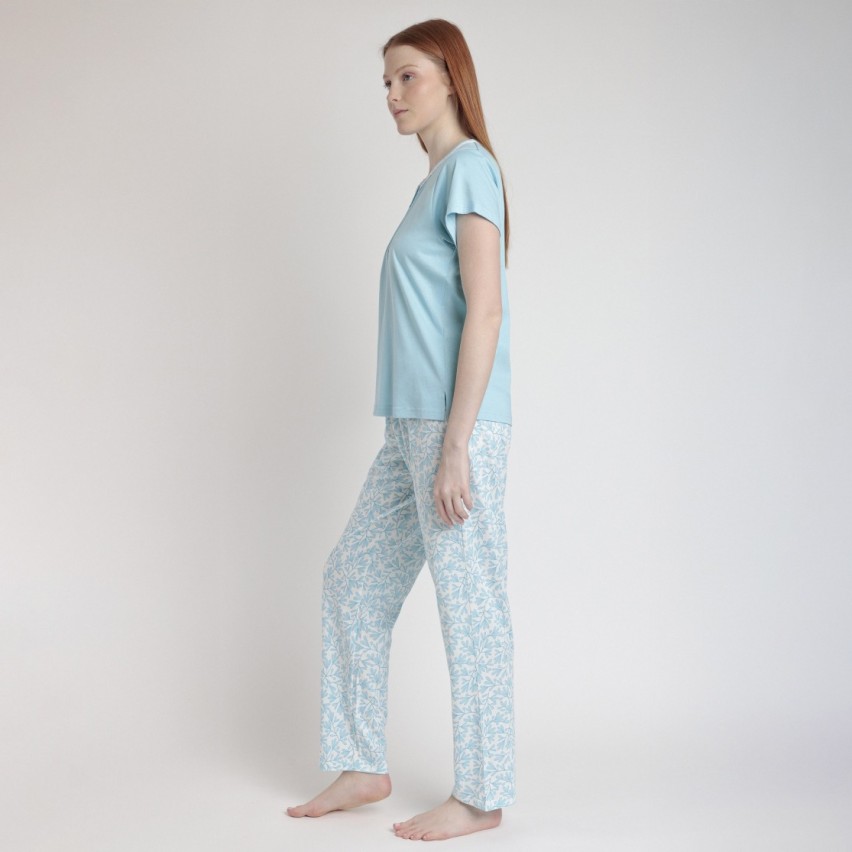 Pigiama donna scollo serafino cotone Admas