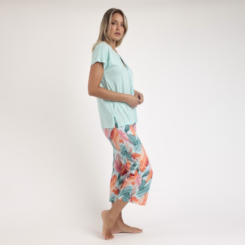 Pigiama Donna fantasia tropicale Admas 63074