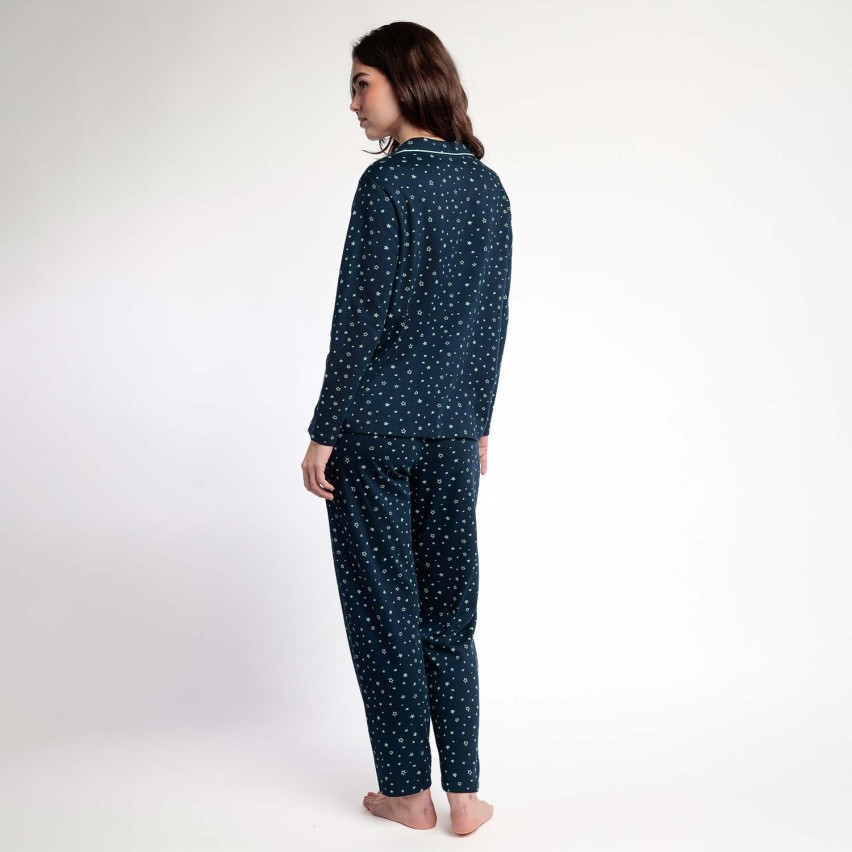 Pigiama donna stelline maglia aperta Admas 63594