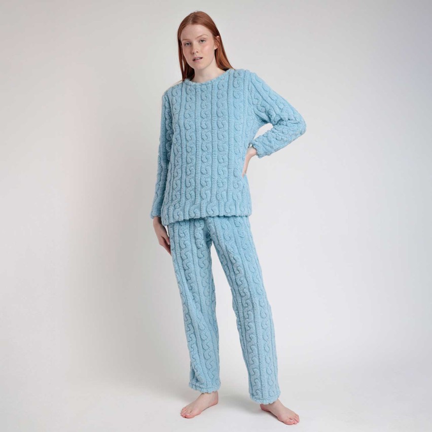 Pigiama donna in coral con intrecci Admas 63651