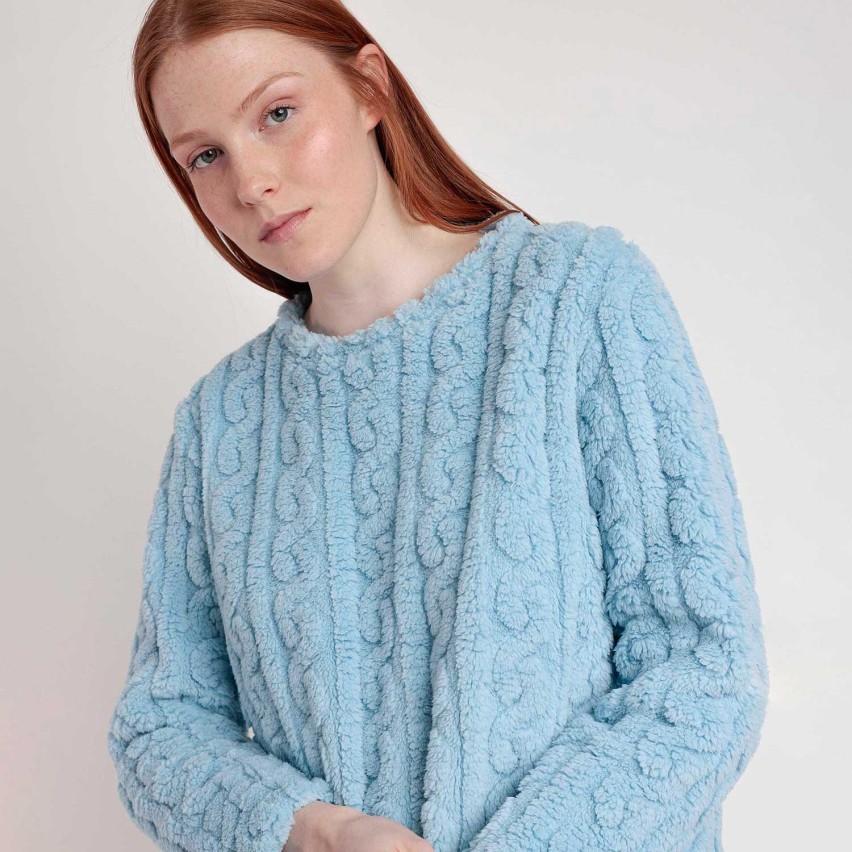 Pigiama donna in coral con intrecci Admas 63651