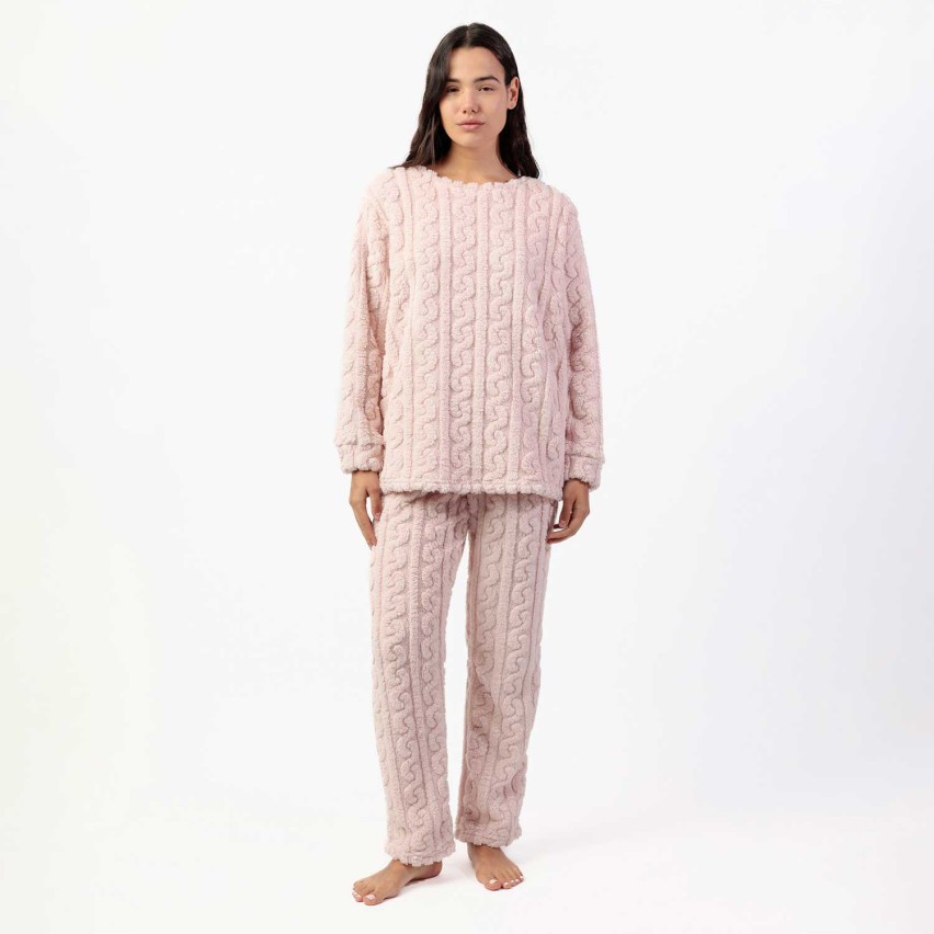 Pigiama donna in coral con intrecci Admas 63651