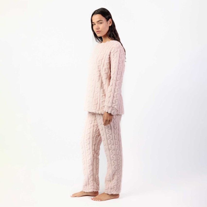 Pigiama donna in coral con intrecci Admas 63651