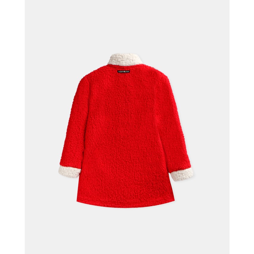 Giacca bimba Santoro Gorjuss 67045 pile sherpa rosso