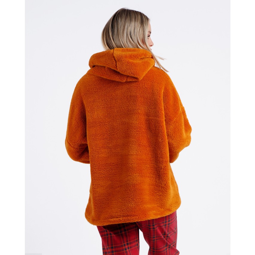 Felpa con cappuccio in pile coral giacca da camera Admas 67096