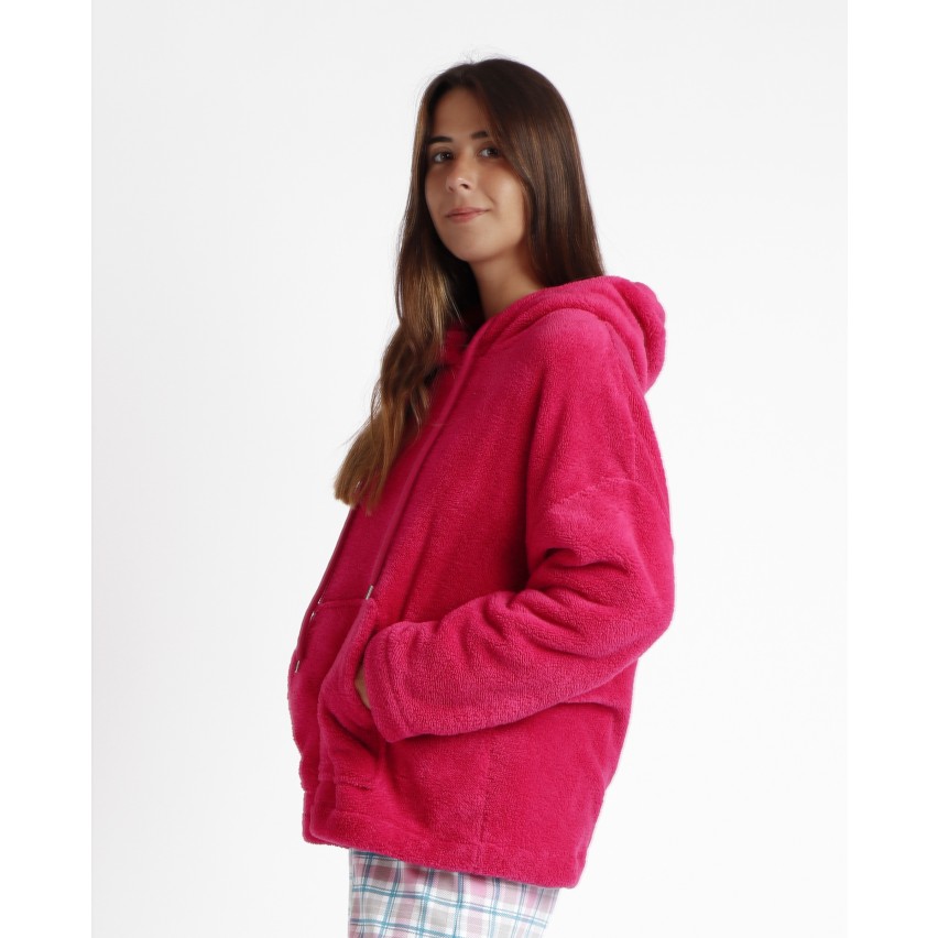 Felpa con cappuccio in pile coral giacca da camera Admas 67096