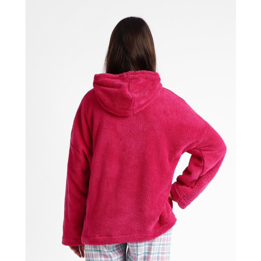 Felpa con cappuccio in pile coral giacca da camera Admas 67096