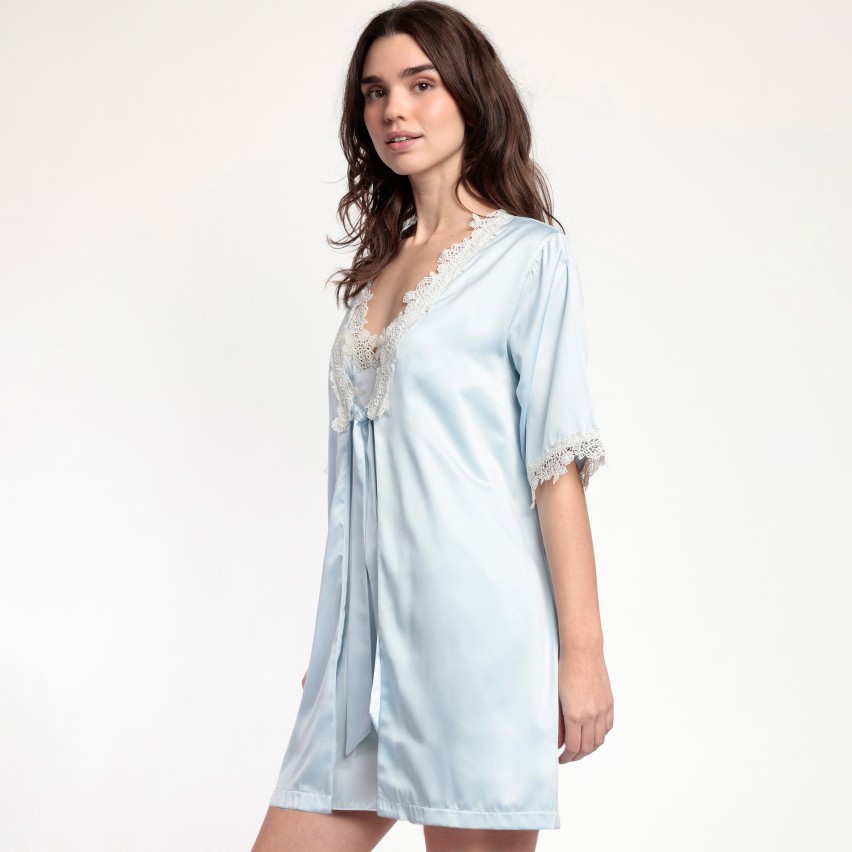 Vestaglia donna elegante con pizzo Admas 67230