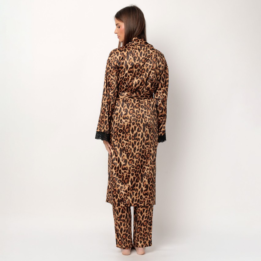 Vestaglia donna animalier con pizzo Admas 67321