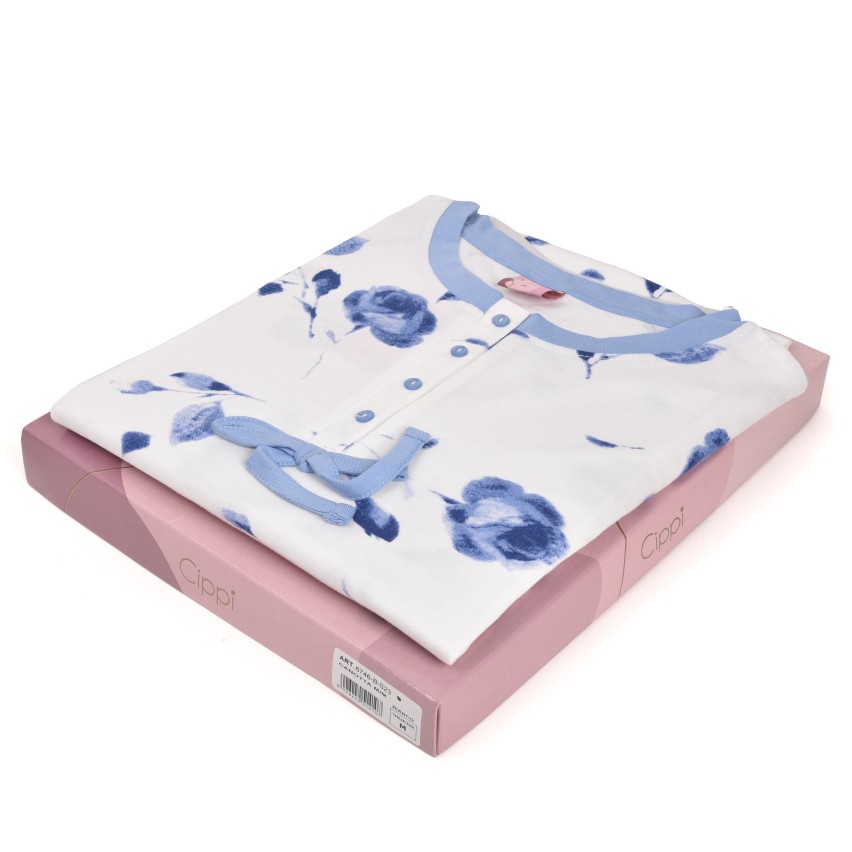 Camicia da notte estiva leggera Ohana art 20802 rosa cipria