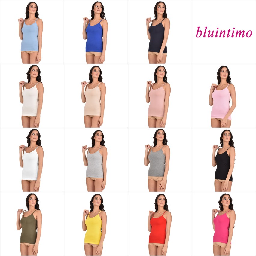 Canotta donna a bretellina Bluintimo 703 cotone elasticizzato