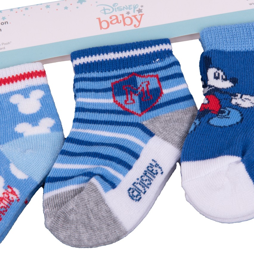 Calzini neonato Disney 7028 topolino 3 paia cielo