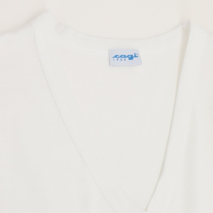 Maglia uomo Cagi 1304 filo di scozia manica corta V 