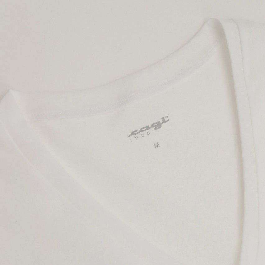 Maglia uomo Cagi 1807 mezza manica scollo a V cotone