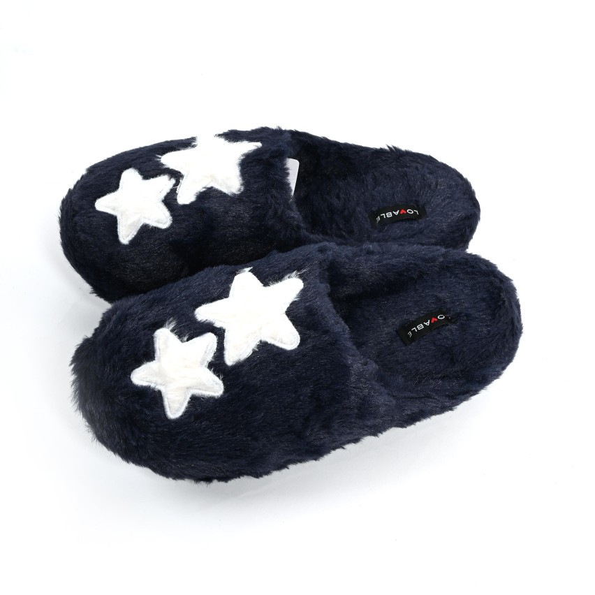 Pantofole pelose con stelle Donna Lovable 91S696 