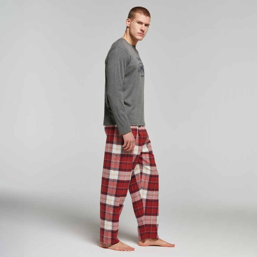 Pigiama uomo con orso caldo cotone Arturo Pompea 