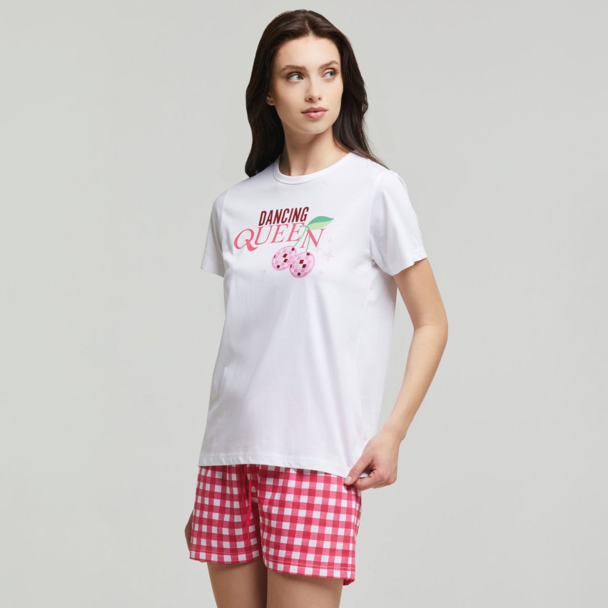 Pigiama donna estivo corto 100% cotone Pompea Frida