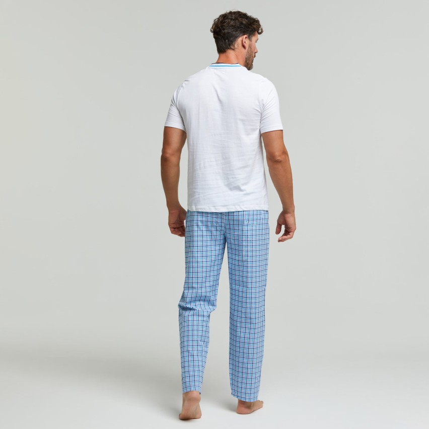 Pigiama uomo pantalone lungo 100% Cotone Pompea Liam